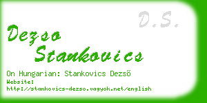 dezso stankovics business card